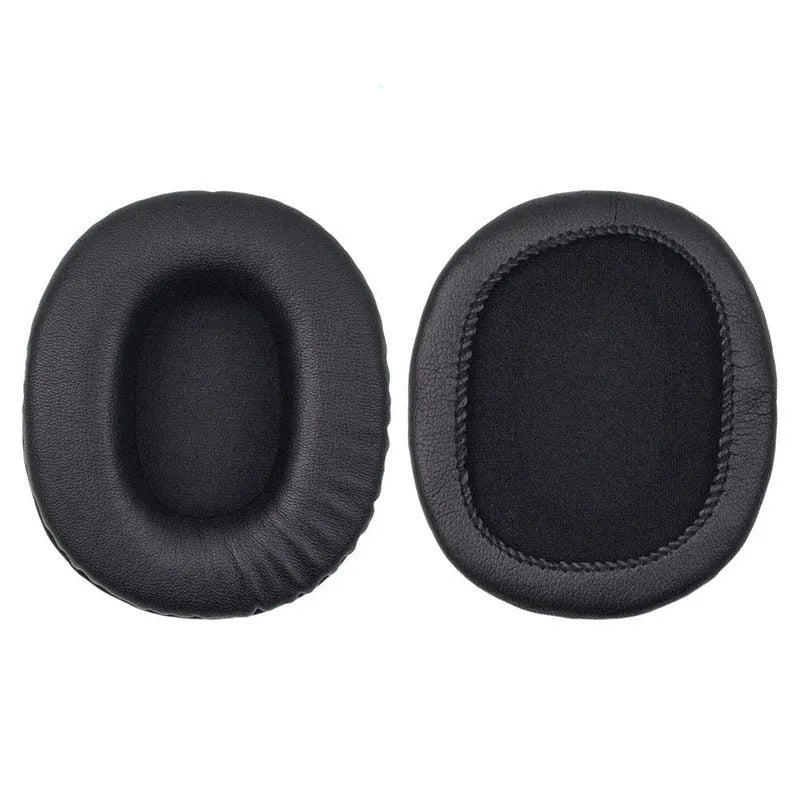 Black PU leather replacement earmuff covers for Sony 1R headphones, two-piece set
