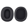 Black PU leather replacement earmuff covers for Sony 1R headphones, two-piece set