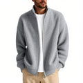 Men's loose cardigan sweater coat in chemical fibre blend, Asian sizing M to 3XL