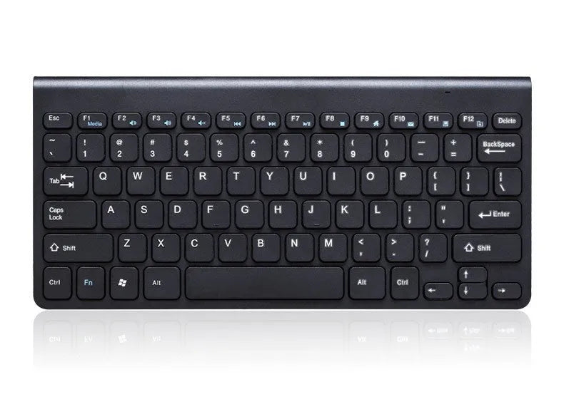 Black and white wireless keyboard and mouse set with 4G connectivity and 10-metre range