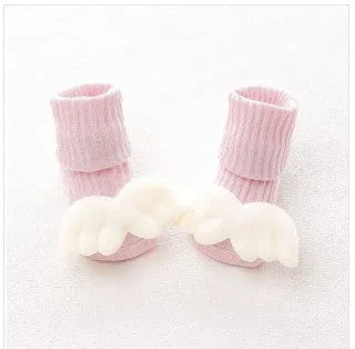 Cotton baby floor socks in animal and bow patterns for infants 0-3 years
