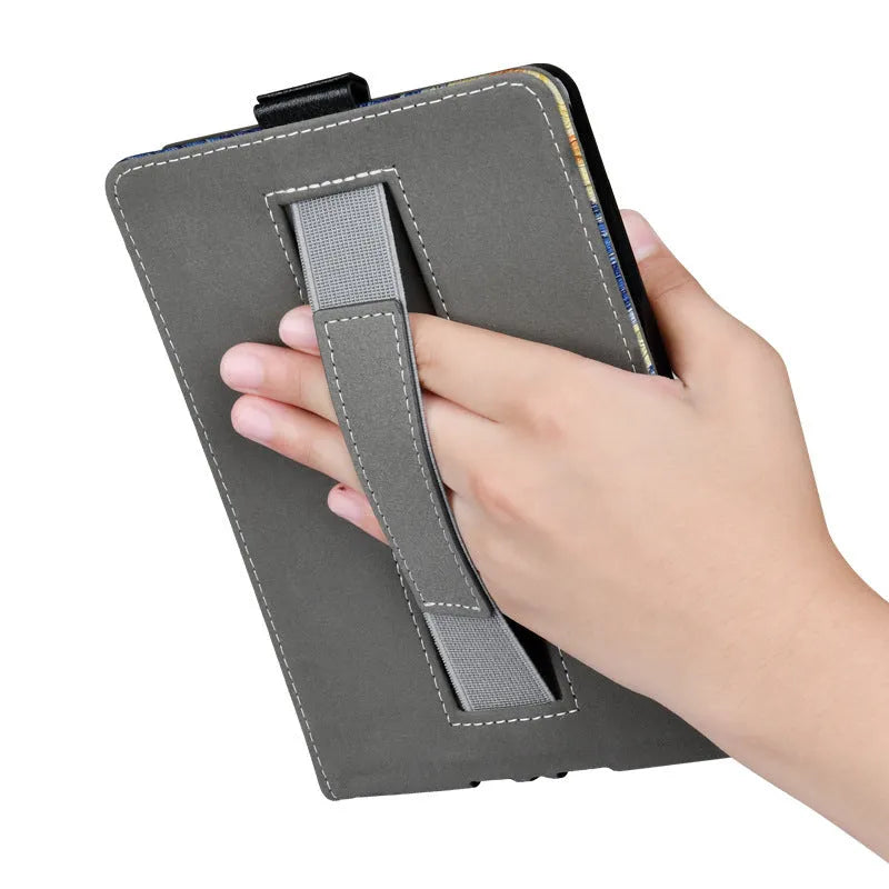 Printed TPU protective case for 6-inch Kindle e-reader showing embossed bracket design