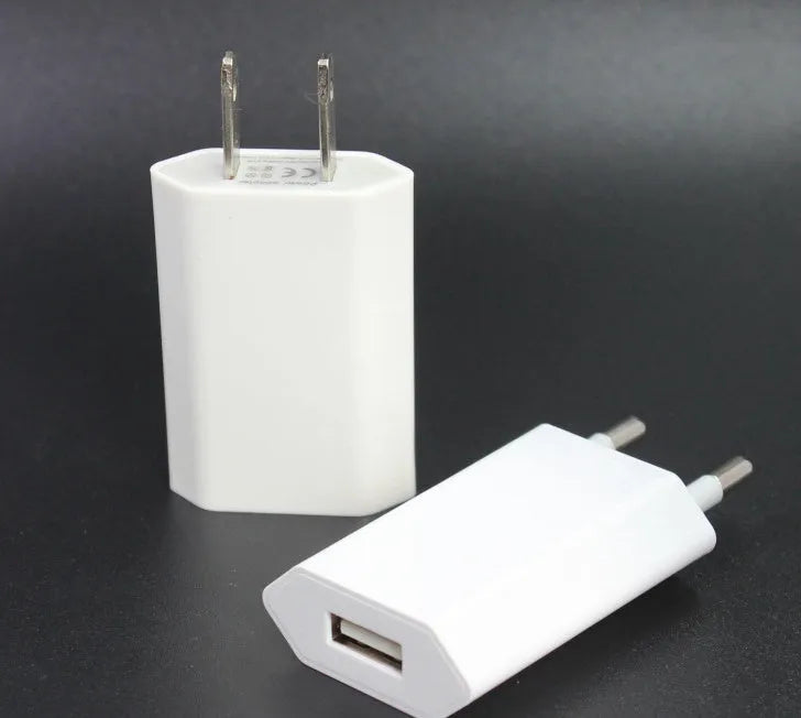 5V 2A USB travel charger compatible with iPhone and iPad models with multiple cable length options