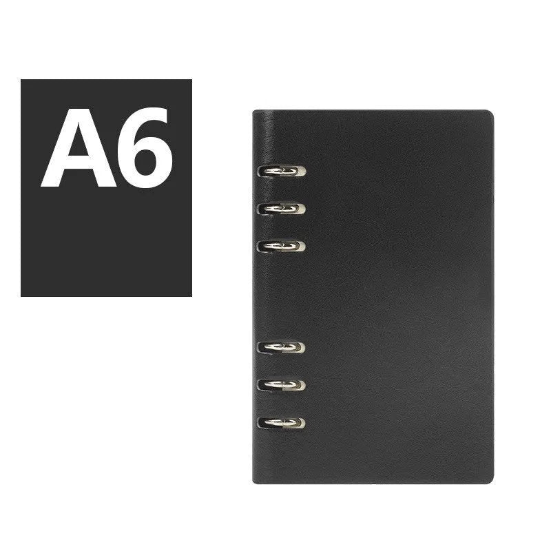 Imitation leather loose-leaf notebook in multiple colours and sizes