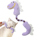 Bundle of four cat toys including rope, springs and kicker toy in pink, purple or yellow