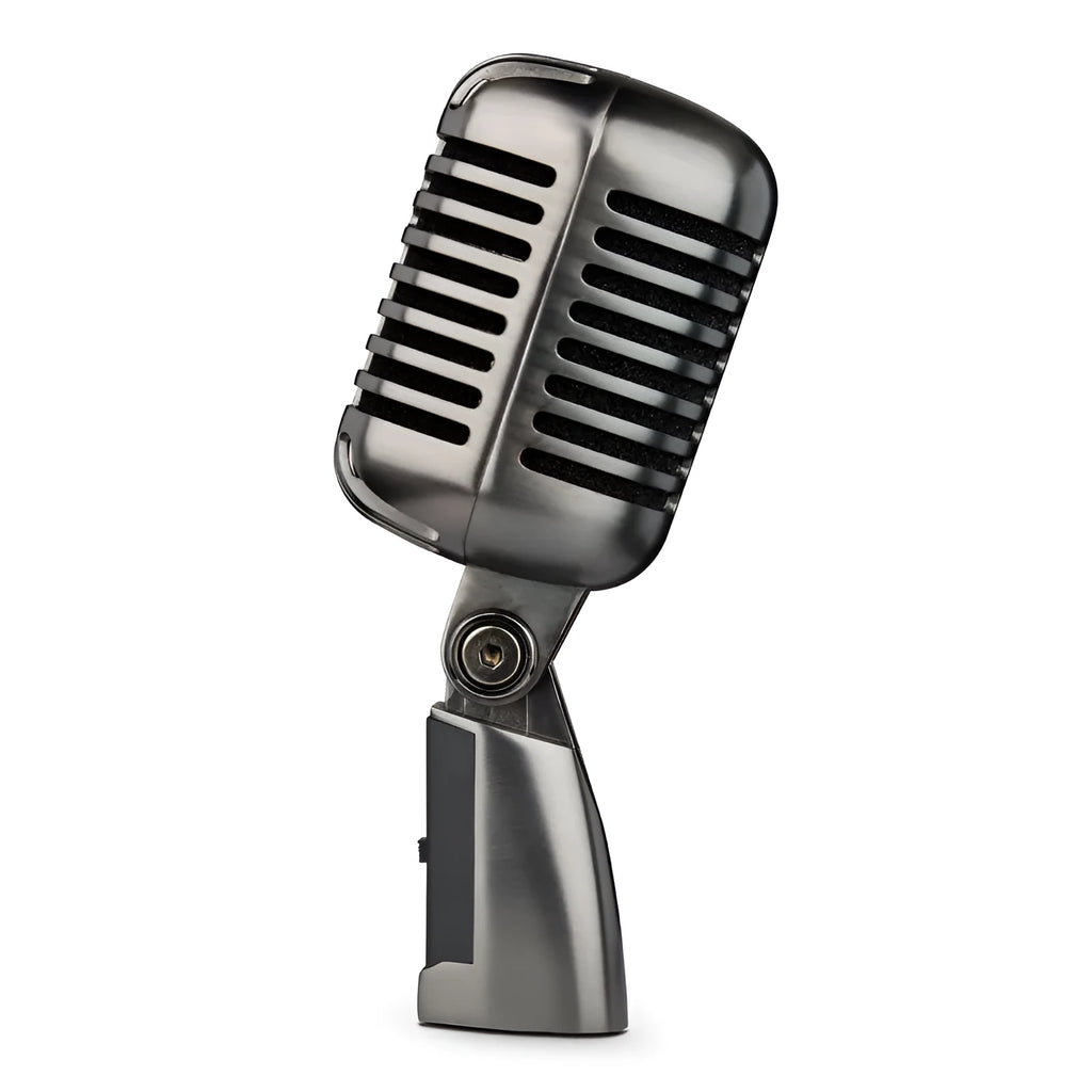 Retro style wireless condenser microphone with cardioid pattern for karaoke and recording