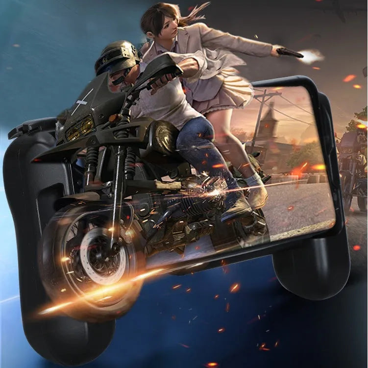 Black Bluetooth mobile game controller for Apple iOS iPhone gaming with cooling feature