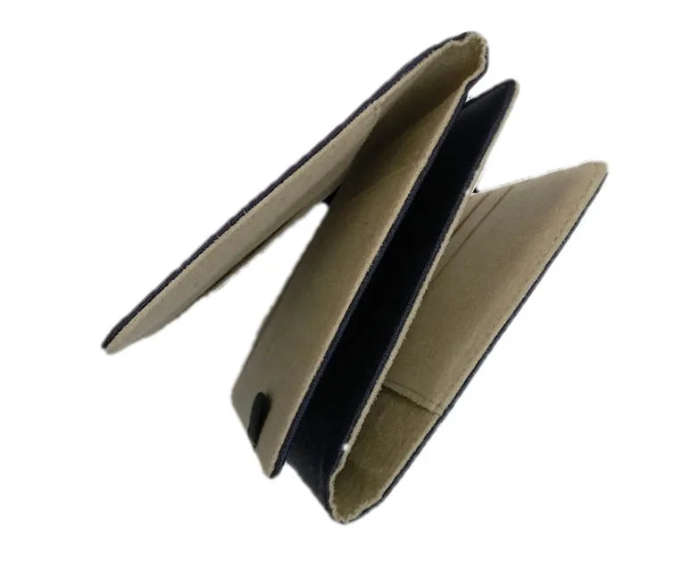 Blue imitation leather PU notebook shell measuring 18.5 by 15.5 centimetres with a PP bag.