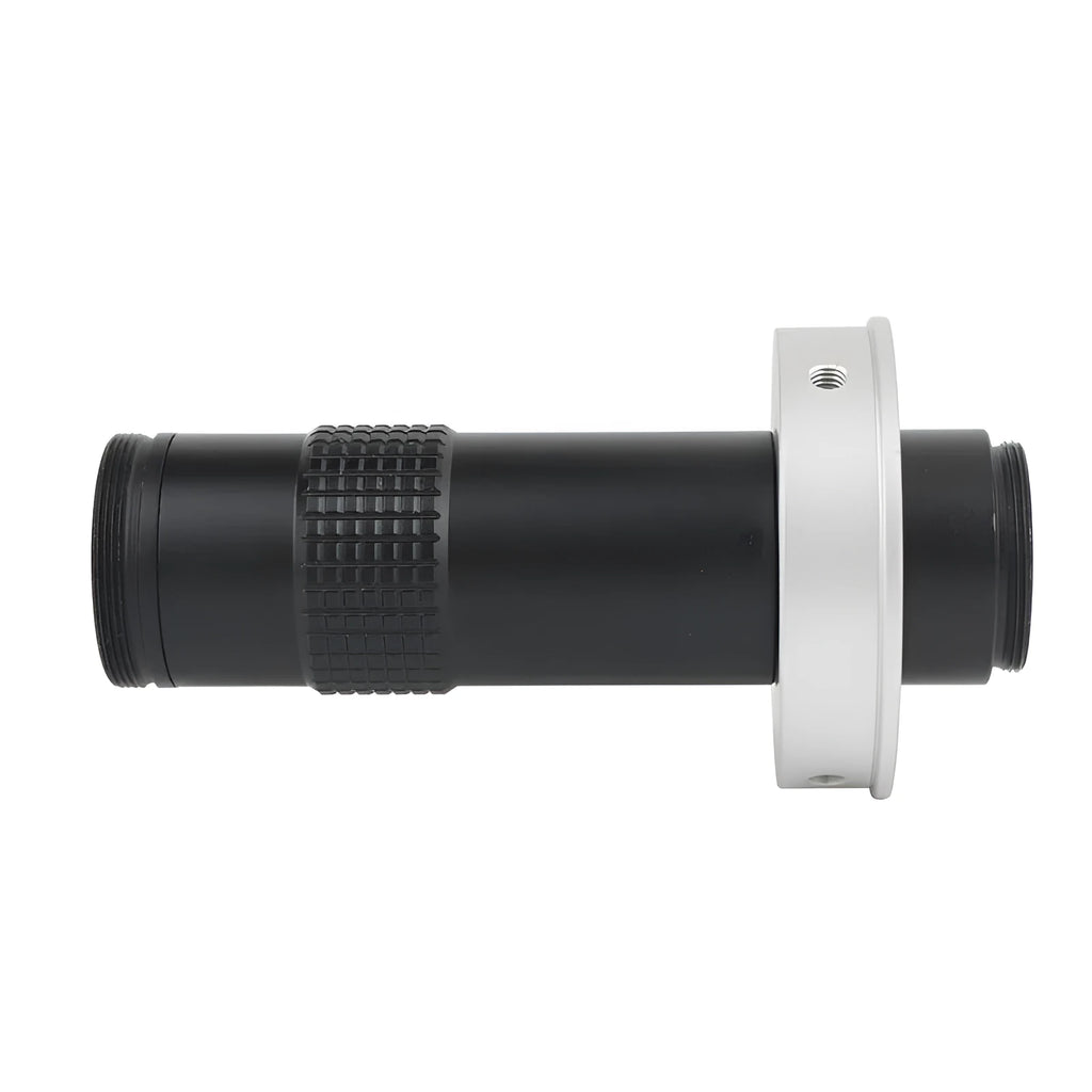 Black industrial camera monocular lens with 130x magnification capability