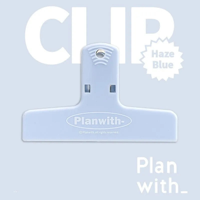 RosyPosy Haze Series magnetic ledger clip for bills and receipts in blue.