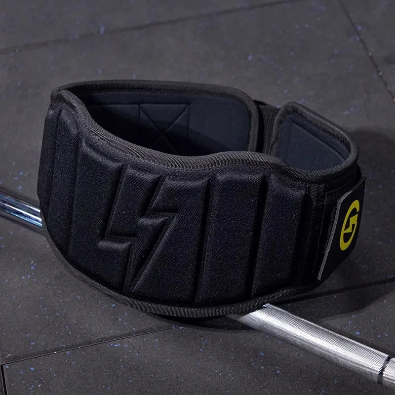 Abdominal exercising band with lumbar support protection belt for weightlifting training