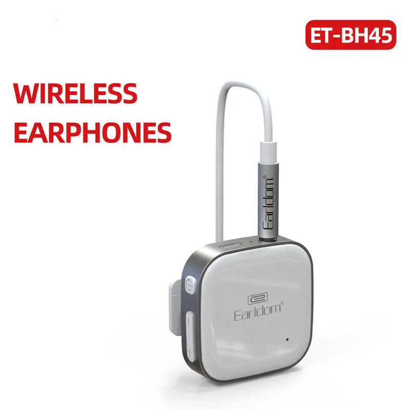 Bluetooth lavalier headset audio receiver with 10-metre wireless range and hands-free calling capability