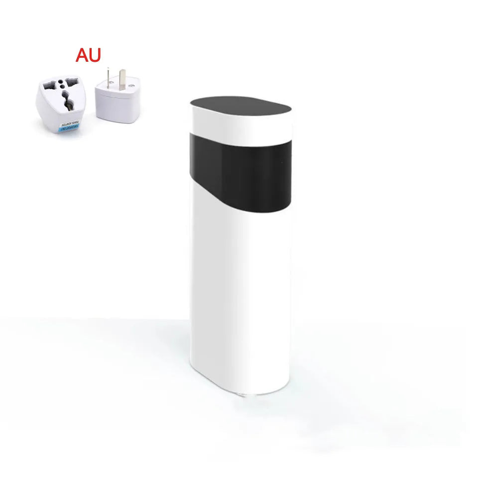 Small black or green desktop instant water dispenser with digital display and nano heating film.