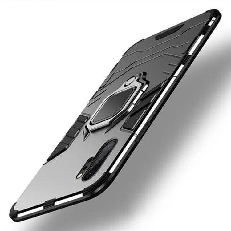 Samsung magnetic phone case with Iron Man design in black, blue, and red colours