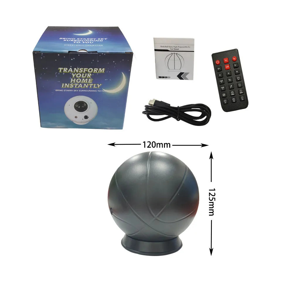 Remote control nebula projection LED starry sky light, 7.5W planet night light, 120x120x125mm, black or white