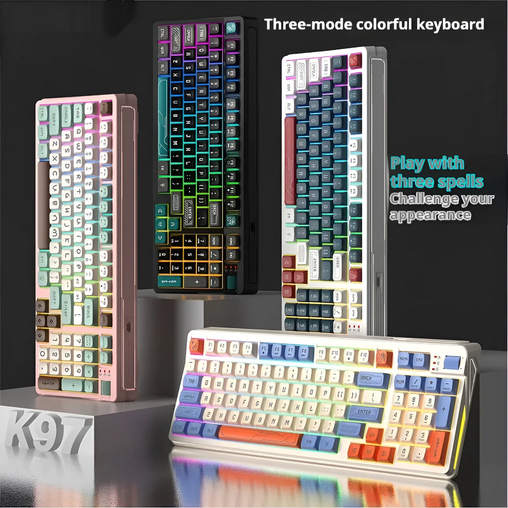 Luminous desktop computer keyboard with machinery feel keys in black and green colour option