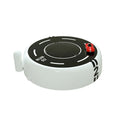 Round solar car perfume diffuser with USB charging port in black colour