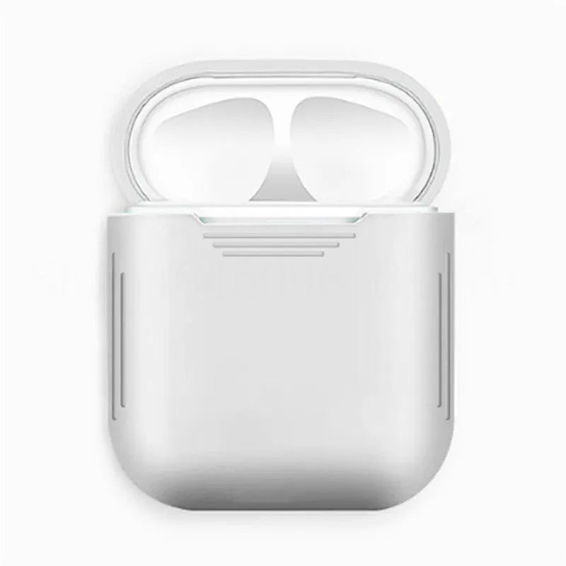 Silicone protective case for AirPods with earmuffs and a detachable anti-lost rope in various colours.
