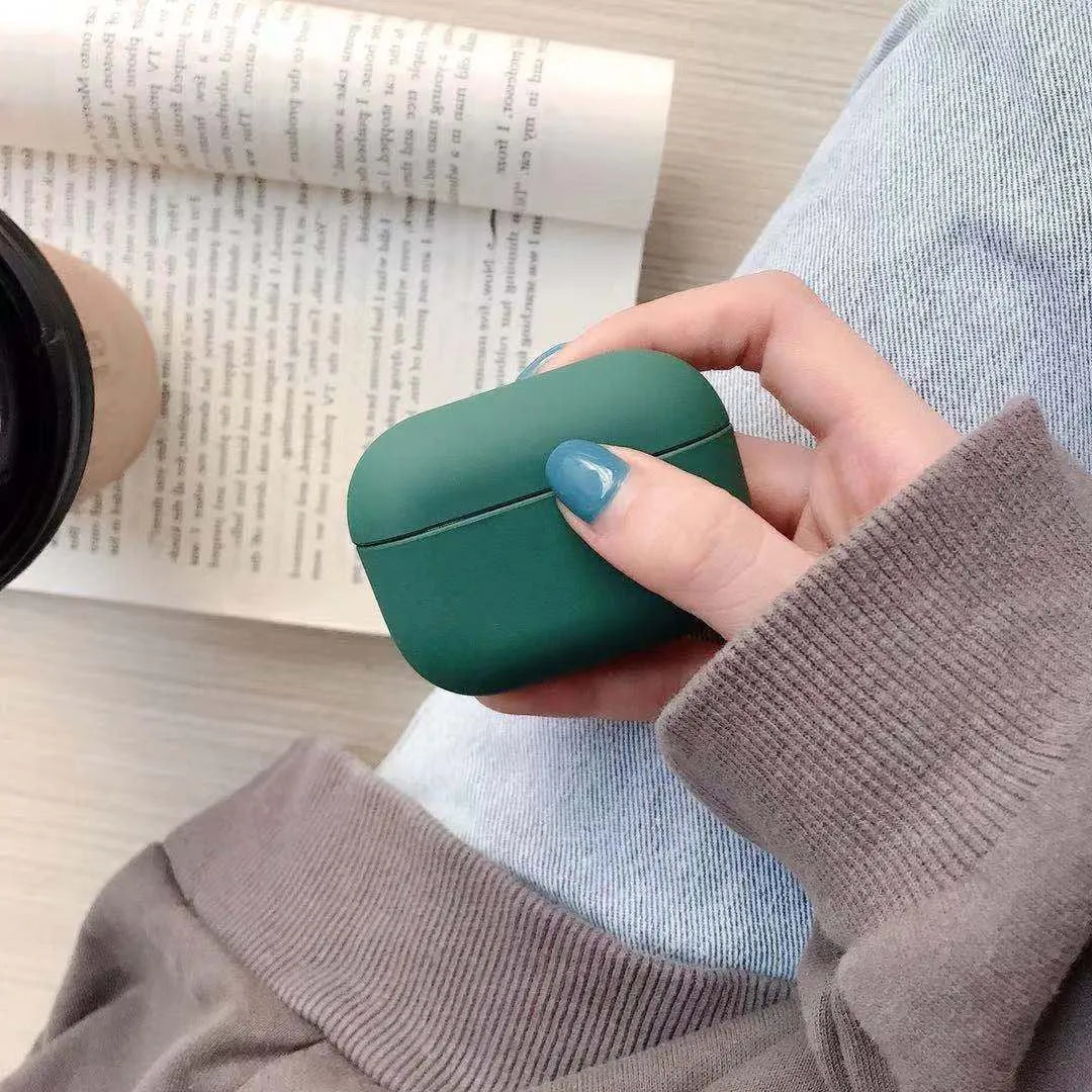 AirPods Pro plastic protective case in multiple colour options including black, pink, green and blue