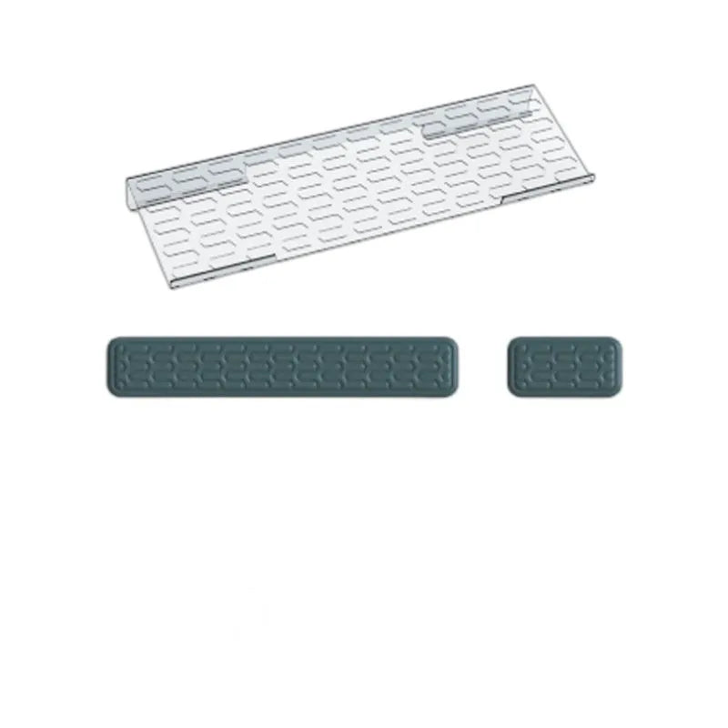 Double-sided keyboard and mouse pad with memory foam wrist rest in multiple colour options