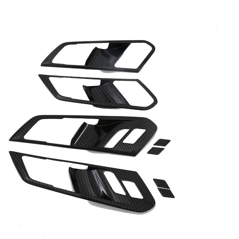 Black ABS interior trim centre console panel for 2019 BMW X5 with cup holder space.