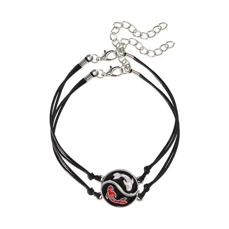 Eight-diagram-shaped geometric appetizer bracelet in electroplated alloy with unisex design for travel commemoration gifting