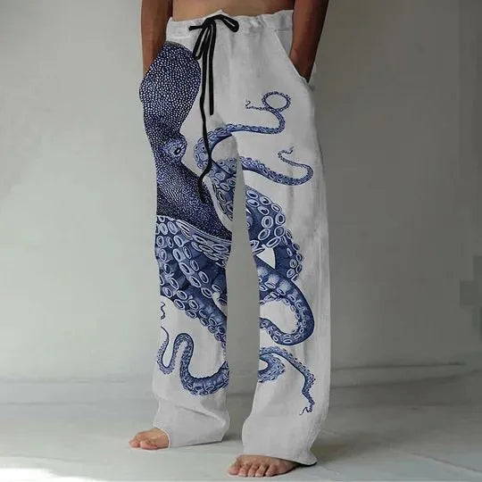 Casual straight-leg loose drawstring trousers in sizes S to 4XL, colour options KU 140 to KU 147 Style