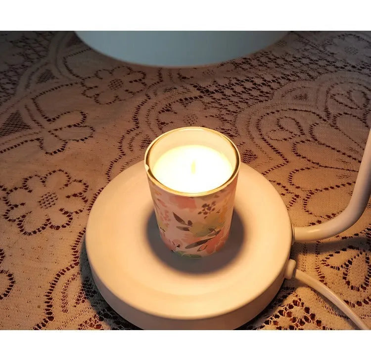 European style aromatherapy wax lamp with dimmer switch in white or yellow colour options