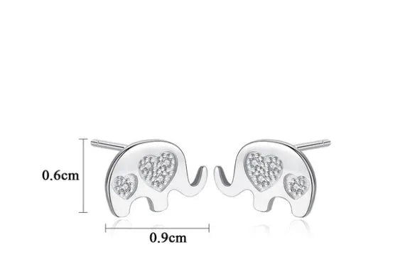 Small geometric Korean earrings for women in gold or silvery finish with gem setting detail