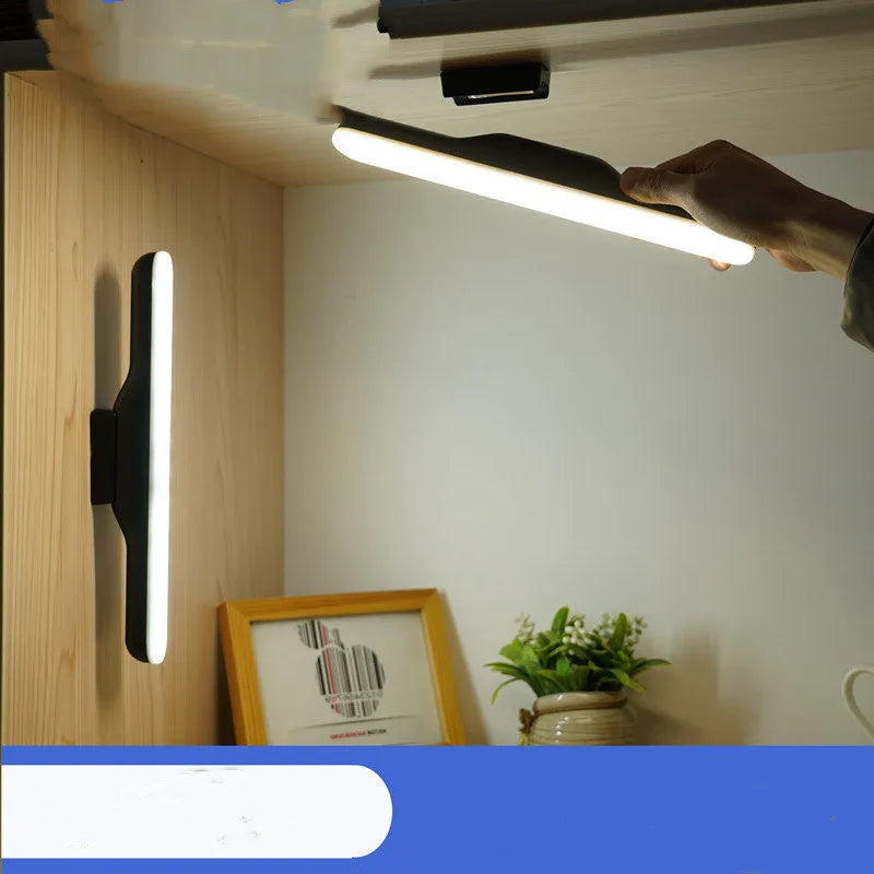 Modern plastic LED desk lamp with touch controls and adjustable lighting for study use