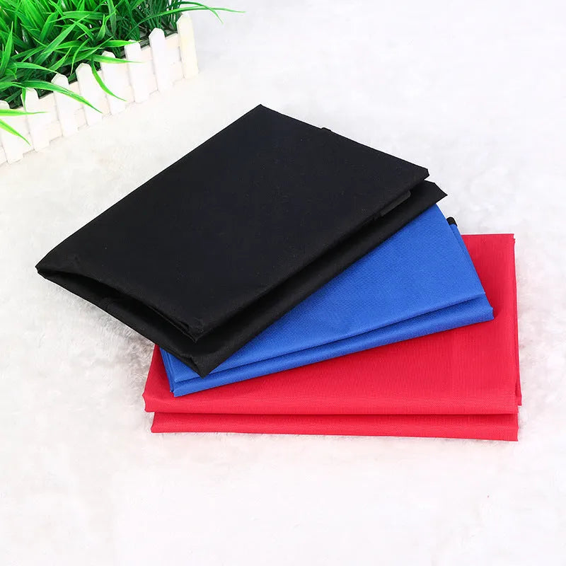 Square red car pet pad for dogs and cats on a car seat, showing its 135x135cm size.