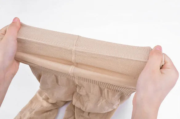 Black high-waist seamless shapewear shorts for women on a mannequin.