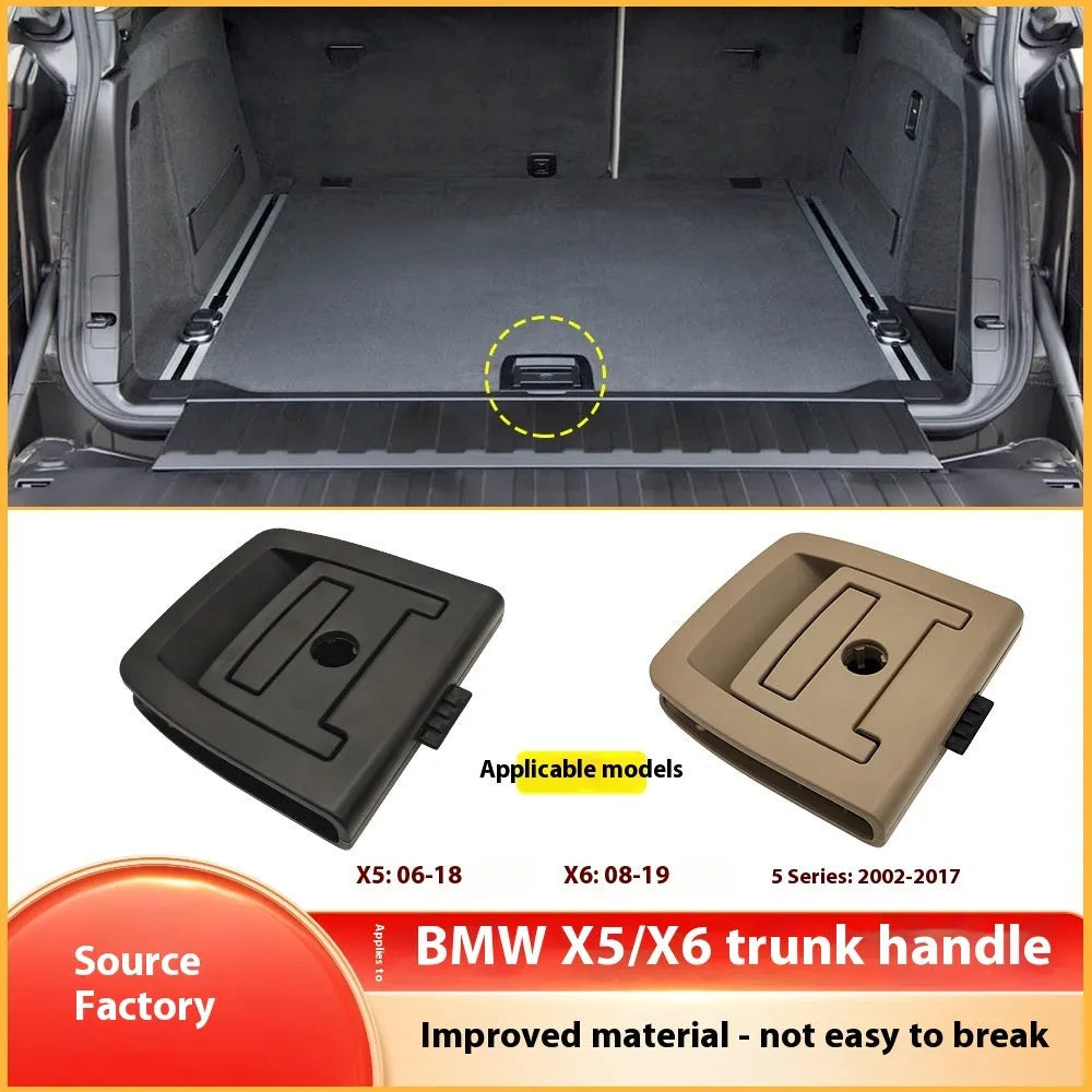 Car trunk luggage handle for X5 X6 in black or beige, with or without keyhole, single replacement part.