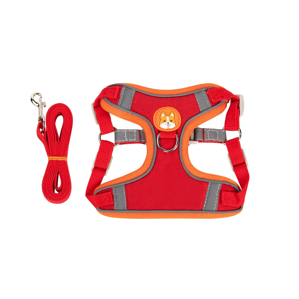 Adjustable dog haulage rope vest harness in blue brown green orange purple red anti-breaking chest strap
