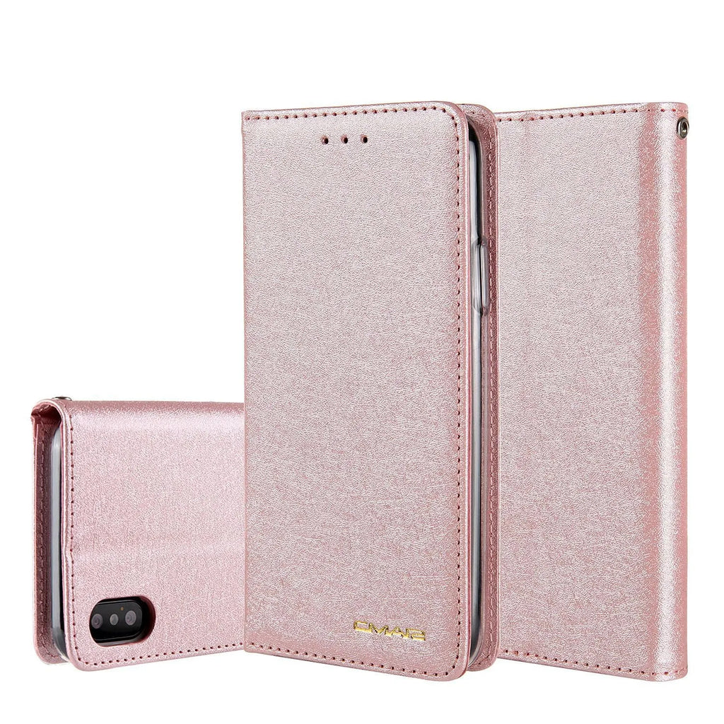 PU leather flip phone case with card holder for iPhone in multiple colour options