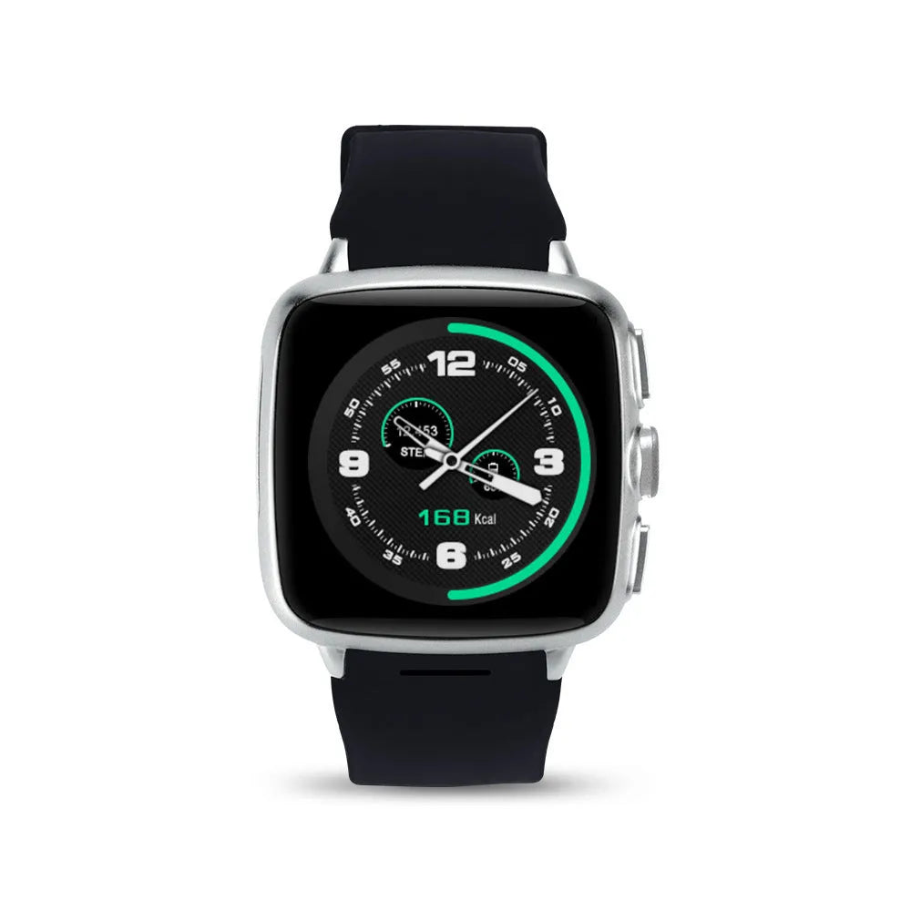 Black or white Z01 smart watch with 1.54-inch touchscreen on a wrist.