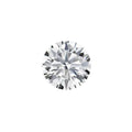 Round moissanite gem stone with eight hearts and eight arrows cut showing light reflection patterns
