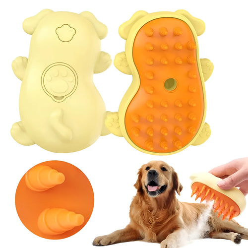 3-in-1 steamy cat brush self-cleaning comb for removing loose hair from cats and dogs