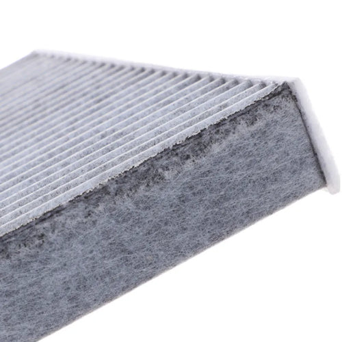 Grey grid-style air conditioning filter for Geely cars, dimensions 215x210x30mm
