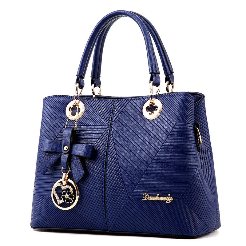 Retro PU leather handbag with zipper closure and single shoulder strap