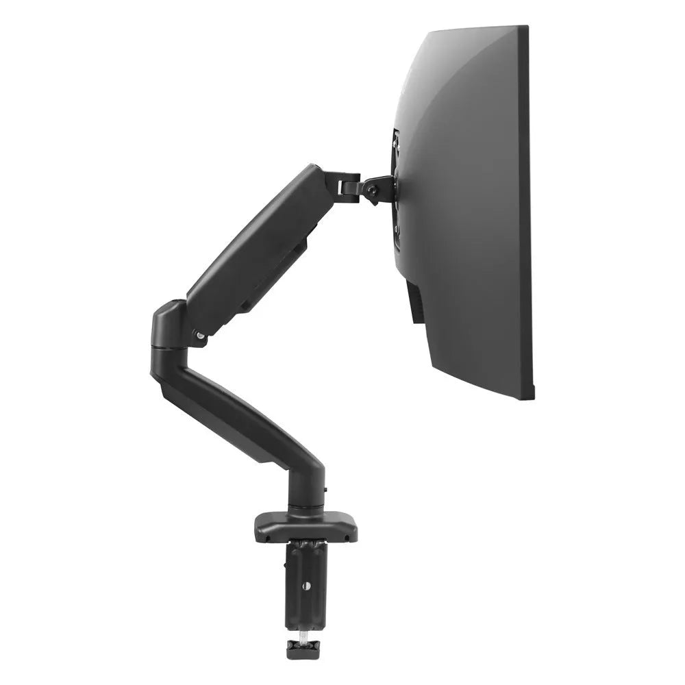 Black LCD screen rotating telescopic bracket elevated rack on table with monitor
