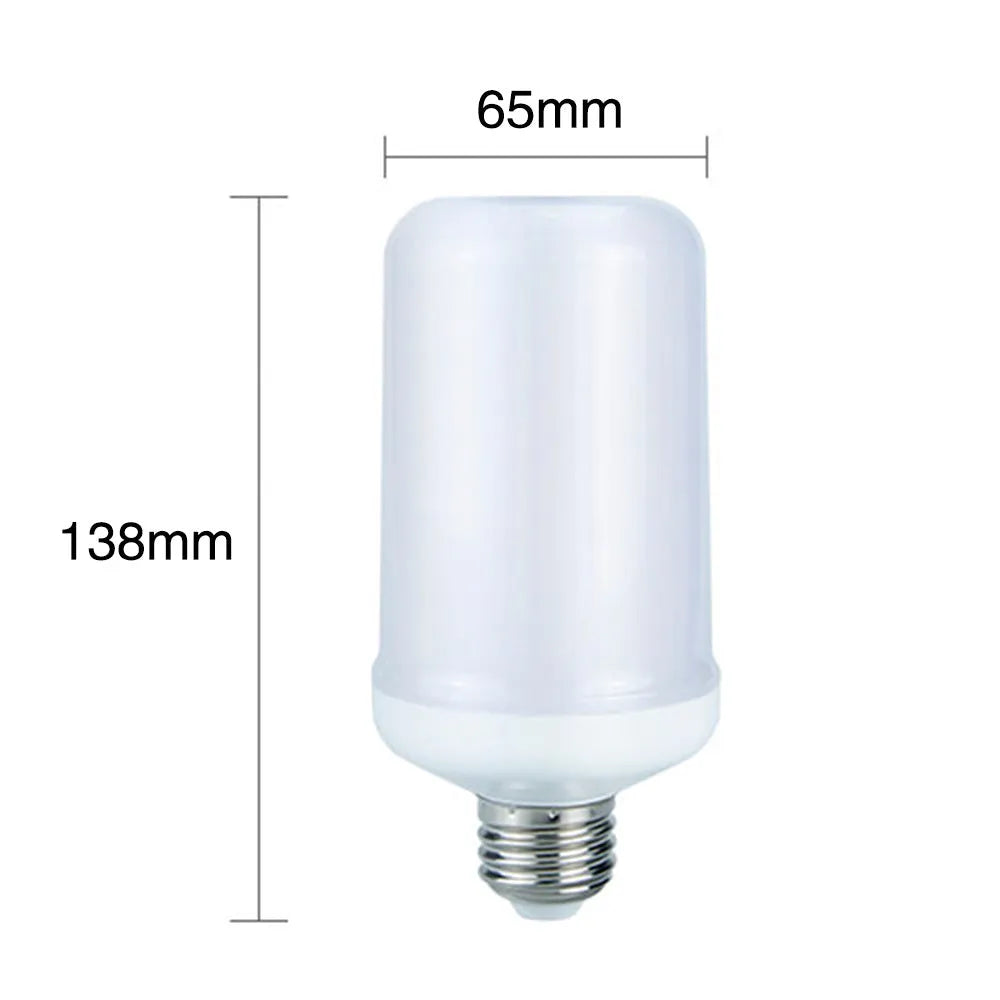 Decorative flame effect lamp with LED flickering emulation light for cosy atmosphere