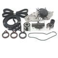 Metal automotive belt and water pump assembly measuring 28x18x16cm for cooling system repair