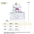 White coral fleece pet cloak pajamas with XINGX and Moon print, sizes M and L