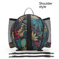 Oxford cloth basketball bag with 9L capacity shown in a colour option, featuring either one or two shoulder straps.