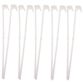 White PP plastic car window flag pole holder mount clip set with 10 brackets for vehicle displays