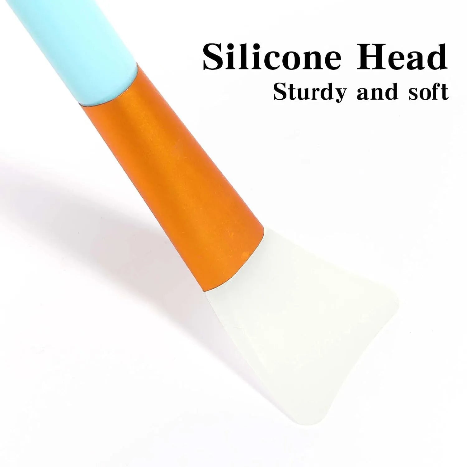 Reusable silicone face and body mask applicator spatula in various colours for applying clay and mud masks.