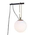 Nordic style glass wall lamp with three light colour options: white, neutral, and warm