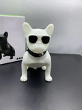 Mini full-body bulldog Bluetooth speaker in black, red or white colour options