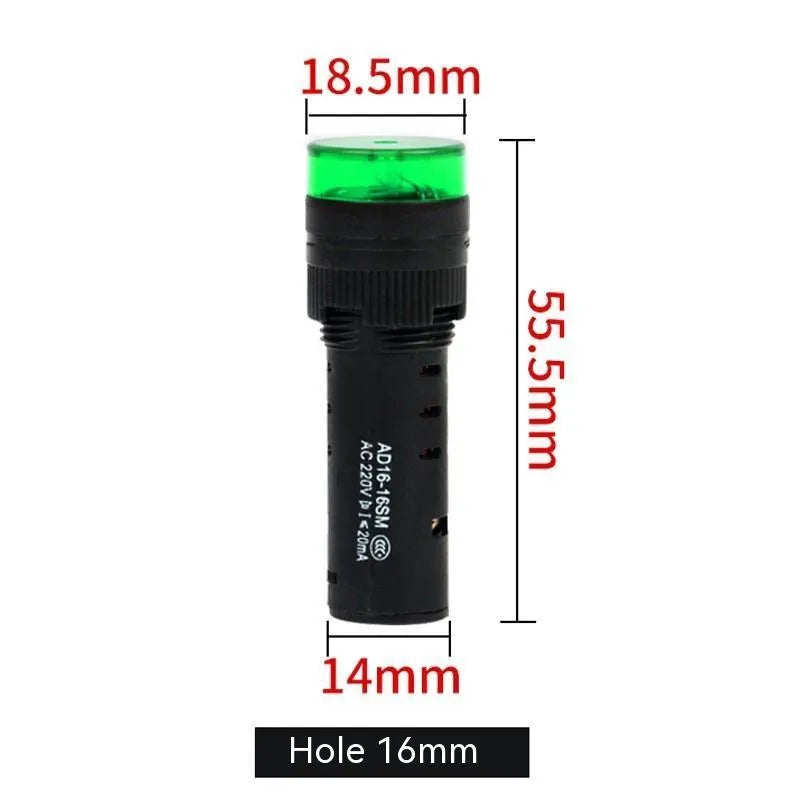 AD16-22SM model red LED flashing sound and light buzzer for 22mm panel mount.